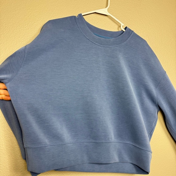 Lululemon Perfectly Oversized Crop Crew modal Crewneck Softstreme Soft Denim B - Picture 12 of 15